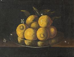 Lote 179: A LA MANERA DE FRANCISCO DE ZURBARÁN S. XVIII - Pareja de bodegones de limones y granadas