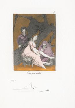 Lote 654: SALVADOR DALÍ - Ora Pro Nobis- plancha 31 (Los Caprichos de Goya de Dalí)