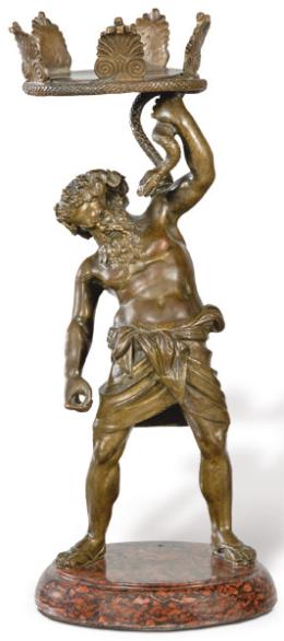 Lote 1060: "Baco Ebrio " de bronce patinado siguiendo el original de Michele Amodio (Nápoles 1817-1913)