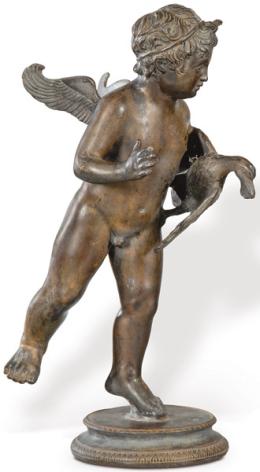 Lote 1062: "Niño con Ave" en bronce, Grand Tour, Italia pp. S.XX
Siguiendo las esculturas del peristilo, de la casa pompeyana de Los Vetti.
