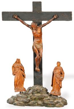 Lote 1243
"Calvario" tallado en madera de boj y madera ebonizada, Italia S. XVIII.
