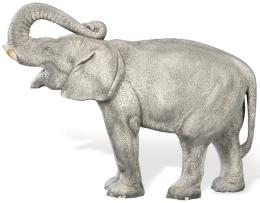 Lote 1268
Figura de elefante realizado en cerámica por el escultor francés Gabriel Beauvais para Kaza, particularmente conocido por sus creaciones durante el periodo Art Decó. Firmado y marca de la edición. Francia, h. 1930