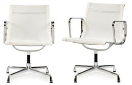 Lote 1344: Charles & Ray Eames para Vitra, 1958 
Pareja de sillas modelo EA 108 en rejilla de poliéster blanca