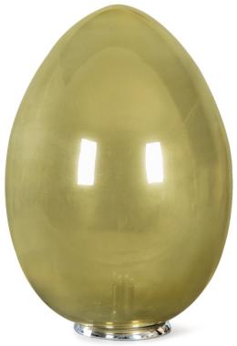 Lote 1354: Lámpara de suelo de forma ovoide en cristal dorado de Murano. 
Italia, años 80