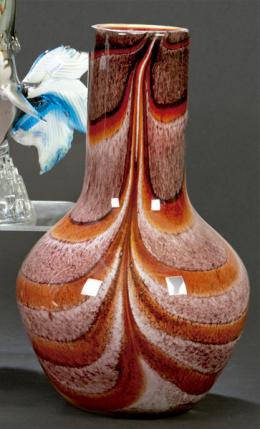 Lote 1455
Jarrón de cuello largo de cristal de Murano