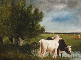 Lote 0121
EMILE VAN MARCKE DE LUMNEN - Paisaje con vacas