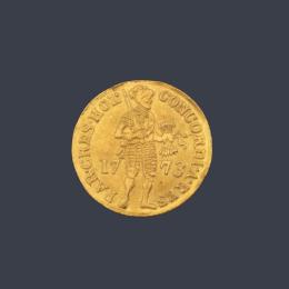 Lote 2603
Moneda oro de 22 K  1773.