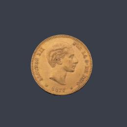 Lote 2613
Alfonso XII 25 pesetas 1877 DEM.