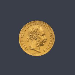 Lote 2615
Moneda Austro Húngara en oro amarillo de 22 K.