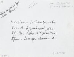 Lote 0433-A
DOCUMENTO - Jean Dubuffet (Francia 1901-1985)