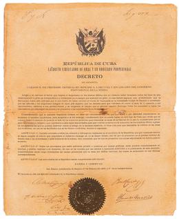 Lote 0437
DOCUMENTO - Decreto de Amnistía República de Cuba