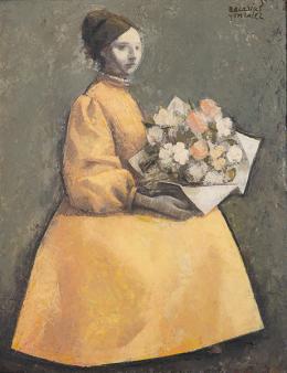 Lote 0485
ZACARÍAS GONZALEZ - Mujer con cesto de flores