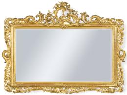 Lote 1028
Marco de espejo estilo Luis XV en madera tallada, calada y dorada. S. XX