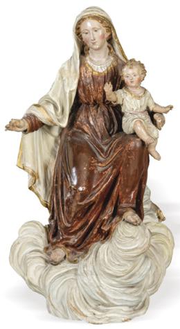 Lote 1201
Virgen con Niño de Terracota policromada, Napoles S. XVIII
