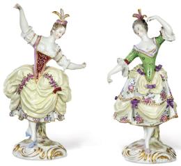 Lote 1204
Pareja de figuras porcelana de Meissen