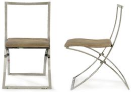Lote 1276
Marcello Cuneo (Milán 1933) para Mobel Italia 1970
Pareja de sillas plegables modelo "Luisa", con estructura de acero cromado y asiento tapizado.