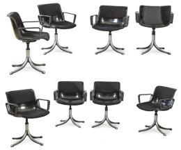 Lote 1278
Osvaldo Borsani (Varedo 1911- Milán 1985) para Tecno
Conjunto de ocho sillas con brazos modelo "Modus"