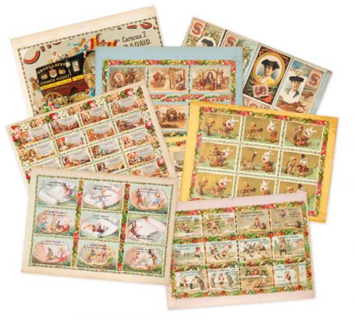  Álbum de cromos y de tarjetas de numerosos comercios de Madrid de finales del S. XIX y principios del S. XX.