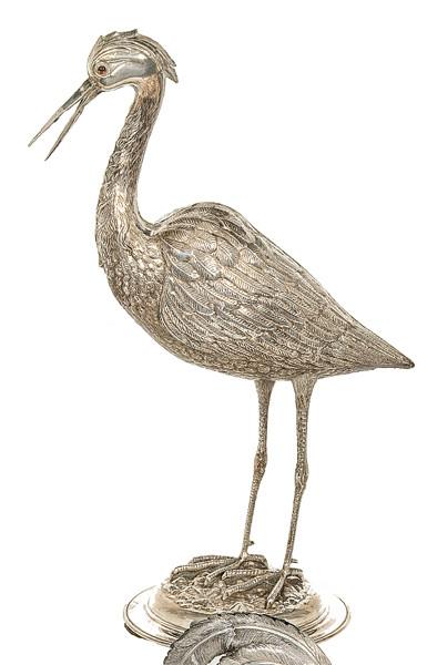  "Garza" en plata española punzonada 1ª Ley.