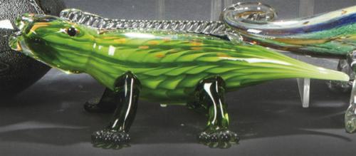 Lote 1511-A
Camaleón en cristal de Murano. S. XX. 