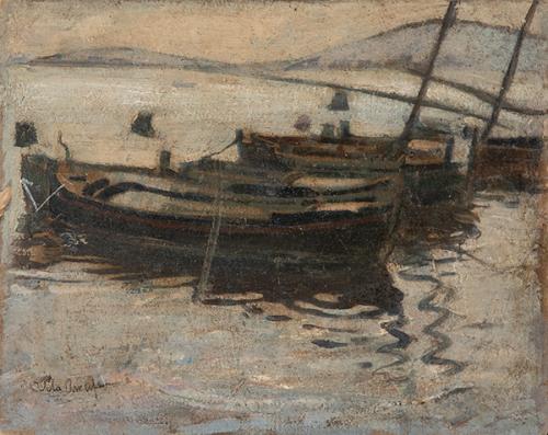 Lote 0334
ANTONIO VILA ARRUFAT - Barcas en la orilla