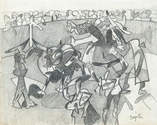  JUAN BARJOLA - Escena taurina