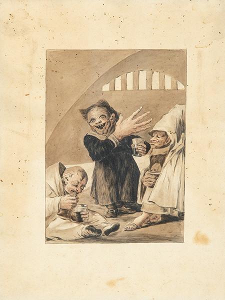 Lote 0026
SEGUIDOR DE FRANCISCO DE GOYA S. XIX - Figuras grotescas