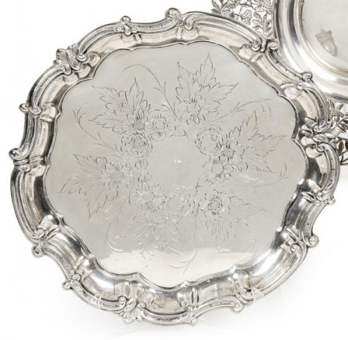 Lote 1184
Salvilla de plata española punzonada 1ª Ley de Montejo.