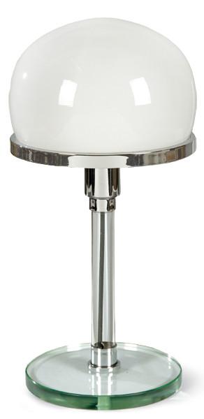  Wilhelm Wagenfeld, 1924 para tecnolumen? 
Lámpara de mesa Bauhaus modelo WG24. 
