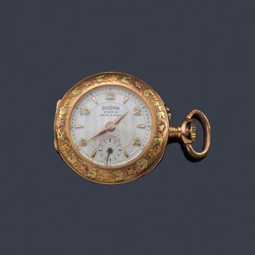  DOGMA, reloj lepín de colgar con caja en oro rosa de 18 K.