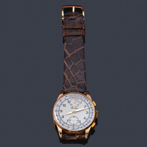  BREITLING de caballero con caja en oro rosa de 18 K.