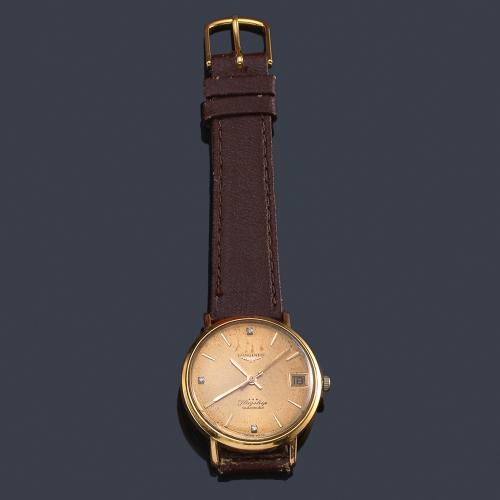  OMEGA Flagship de caballero con caja en oro amarillo de 18 K.