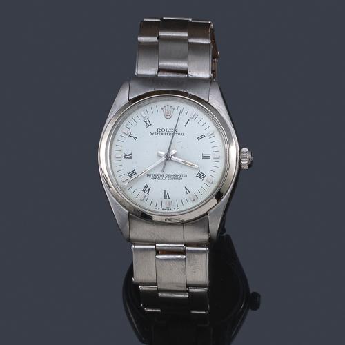 Lote 2544
ROLEX mod. Oyster Perpetual  Ref. 5500, para caballero con caja y brazalete Oyster en acero.