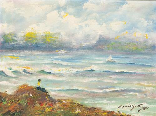  MANUEL DE ASSUNÇAO SANTIAGO - Personaje frente al mar