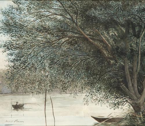 Lote 0043
LUIS MANERO MIGUEL - Paisaje con pescador