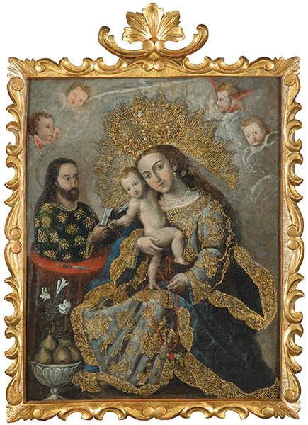  ESCUELA CUZQUEÑA S. XVIII - Sagrada Familia