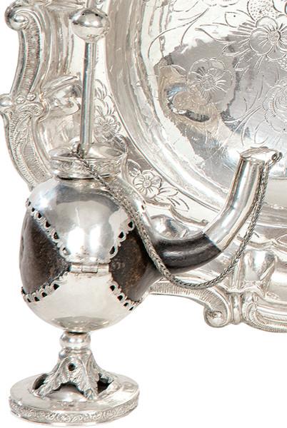  Mate en coco y plata posiblemnete Argentina S. XX.