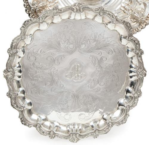  Salvilla de plata española punzonada 1ª Ley.