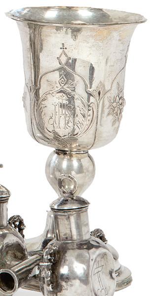  Cáliz de plata con marcas no identificadas ff. S. XIX.