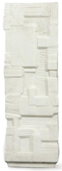  Jarrón en porcelana biscuit de Henrich diseño bloque geométrico único Alemania años 70. 