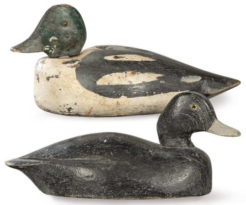  Pareja de patos de reclamo de finales S. XIX