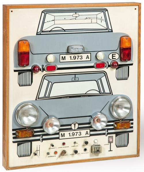 Lote 1512
Panel de autoescuela didactico años 70