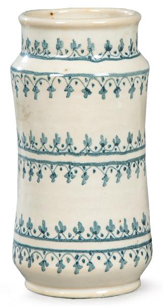 Lote 1534
Tarro de farmacia en cerámica azul y blanco de Talavera  ff. S. XIX