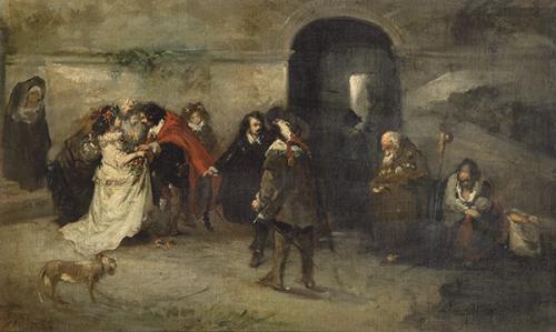  ESCUELA ESPAÑOLA S. XIX - El cortejo