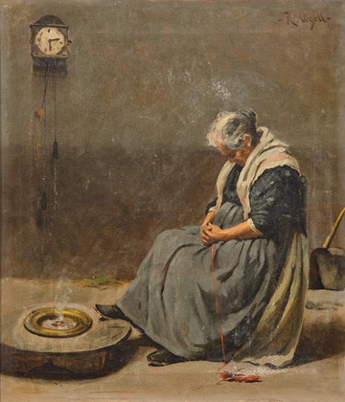  RICARDO URGELL - Anciana dormida frente a la lumbre