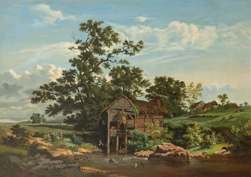  DESPUÉS DE MEINDERT HOBBEMA S. XIX-XX - Paisaje