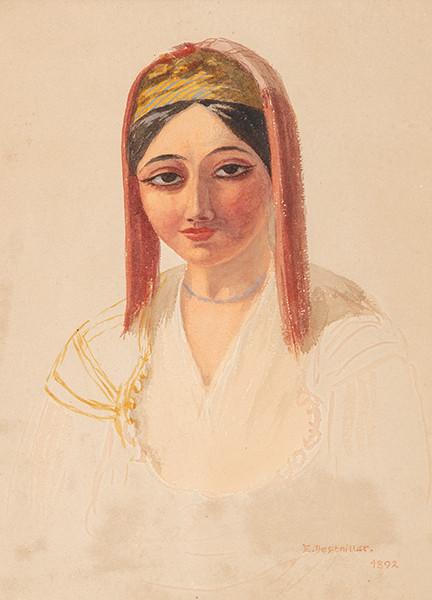  ESCUELA FRANCESA S. XIX - Mujer oriental