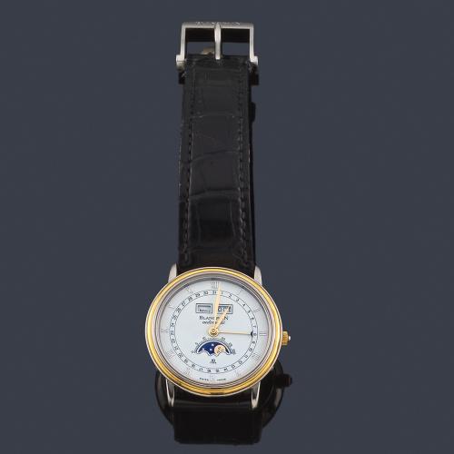  BLANCPAIN Triple Calendario y Fase Lunar ref. 1735 de caballero con caja en acero y oro de 18 K.
