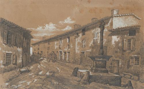  RICARDO URGELL - Vista de una calle de pueblo