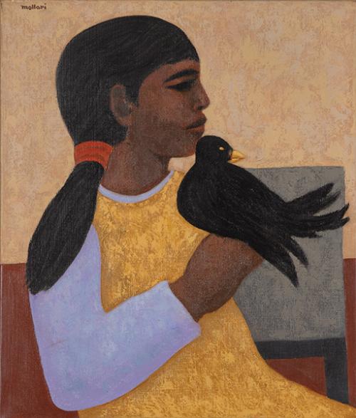  MARIO MOLLARI - Niña con pájaro